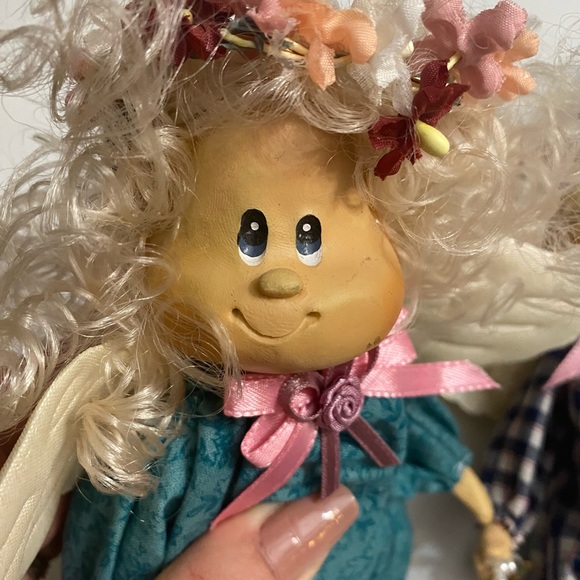 Set of 3 Angels Decor Handcrafted ceramic Holiday Decor Craft vintage - Picture 7 of 13